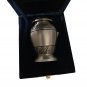 Classic Pewter Leaves Keepsake Urn, Mini Cremation Urns for Ashes