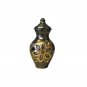 Flower Engraved Black And Gold Small Sized Urn, Mini Cremation Urns for Ashes