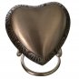 Pewter Leaf Band Heart Keepsake Urn with Stand