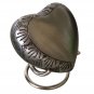 Pewter Leaf Band Heart Keepsake Urn with Stand