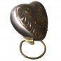 Elegance Platinum Heart Keepsake Urn with Stand
