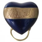 Cambridge Blue Heart Keepsake Urn with Stand