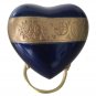 Cambridge Blue Heart Keepsake Urn with Stand