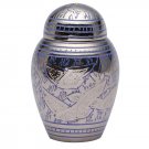 Classic Keepsake Blue Color Going Home Funeral Urn