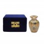 Mini Size Gold Leaf Keepsake Cremation Urn For Ashes With Velvet Box