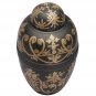 Windsor Black Large Adult Cremation Urn for Ashes, Human Funeral Urns USA