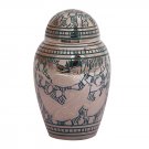 Small Dome Top Going Home Teal Keepsake Urn Ashes, Keepsake Cremation Urns
