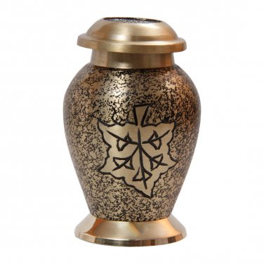 Falling Leaf Small Keepsake Container for Ashes, Leaf Cremation Urns