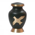 Low Cost of Aria Ascending Keepsake Urn for Burial Ashes, Brass Funeral Urns