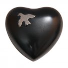 Aria Ascending Dove Heart Keepsake Urn Ashes, Funeral Heart Urns