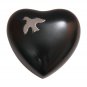 Aria Ascending Dove Heart Keepsake Urn Ashes, Funeral Heart Urns