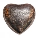 Glenwood Small Heart Keepsake Urn with Stand, Brass Funeral Urn Ashes