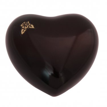 Maroon Artisan Mini Heart Keepsake Urn, Flower Cremation Urns Ashes