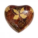 Golden Butterfly Small Heart Keepsake Urn for Ashes, Butterfly Funeral Urns