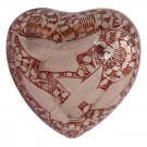 Going Home Doves Red Mini Heart Cremation Urn, Little Heart Urns