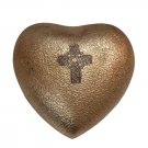 Celtic Cross Mini Heart Keepsake Urn for Human Ashes, Cross Memorial Urns