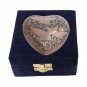 Going Home Doves Teal Small Heart Keepsake Urn Ashes, Unique Funeral Urns