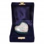 Going Home Doves Teal Small Heart Keepsake Urn Ashes, Unique Funeral Urns