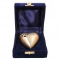 Paw Print Golden Mini Heart Keepsake Urn for Ashes, Pet Memorial Urns