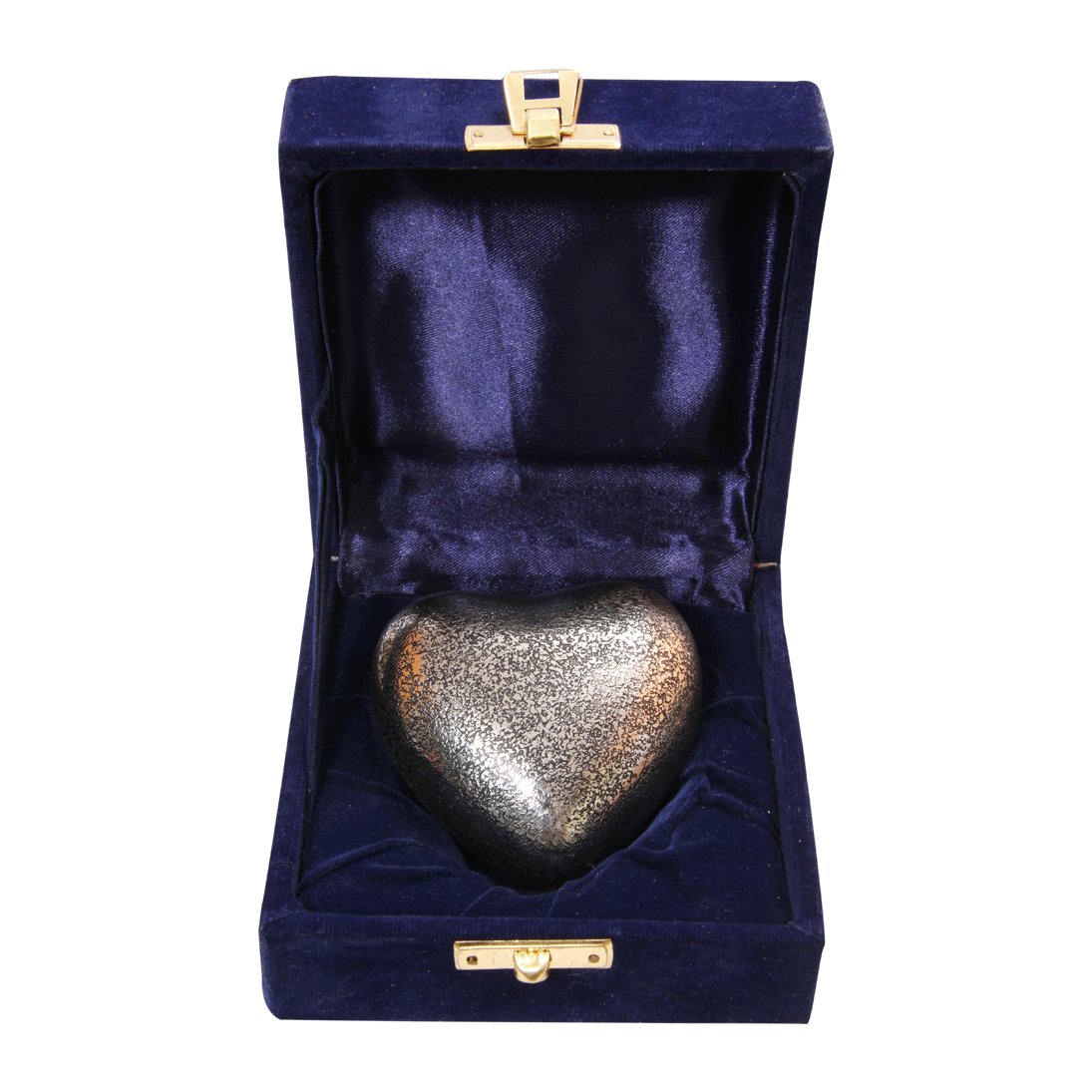Glenwood Small Heart Keepsake Urn with Stand, Brass Funeral Urn Ashes