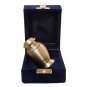 Classic Engraved Brushed Brass Mini Keepsake Urn, Angel Memorial Urns Ashes