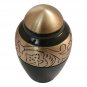 Antique Floral Etched Small Keepsake Brass Urn, Flower Funeral Urns Ashes