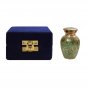 Gorgeous Green Enamel Mini Keepsake Urn, Cremation Urns for Human Ashes