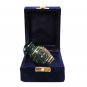 Gold Detailing Forest Green Small Keepsake Urn for Cremation Ashes, Engraved Memorial Urns