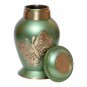 Lite Teal Butterfly Keepsake Urn Ashes, Cremation Memorial Urns