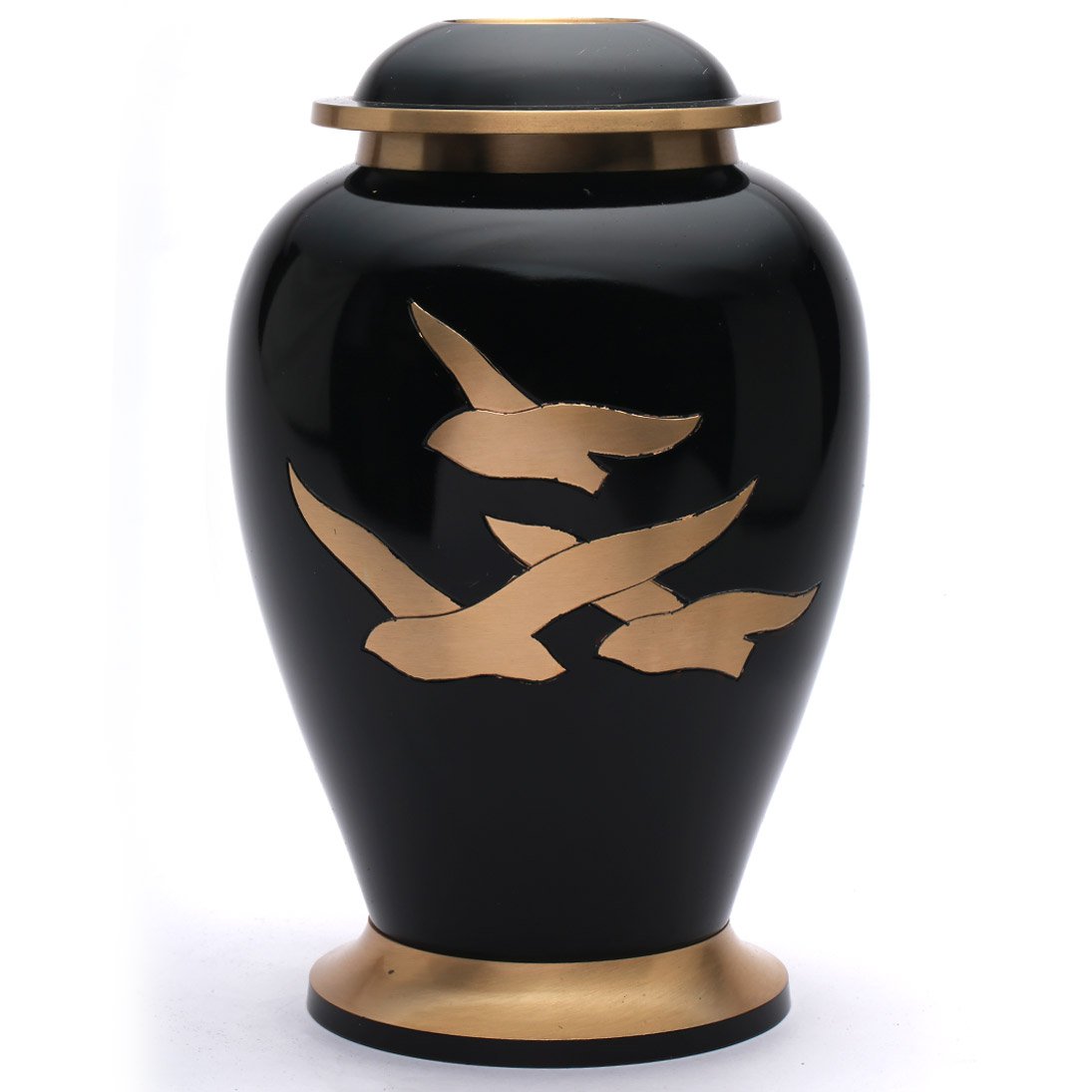 Large Going Home Black Adult Urn For Human Ashes Brass Memorial Cremation Urns