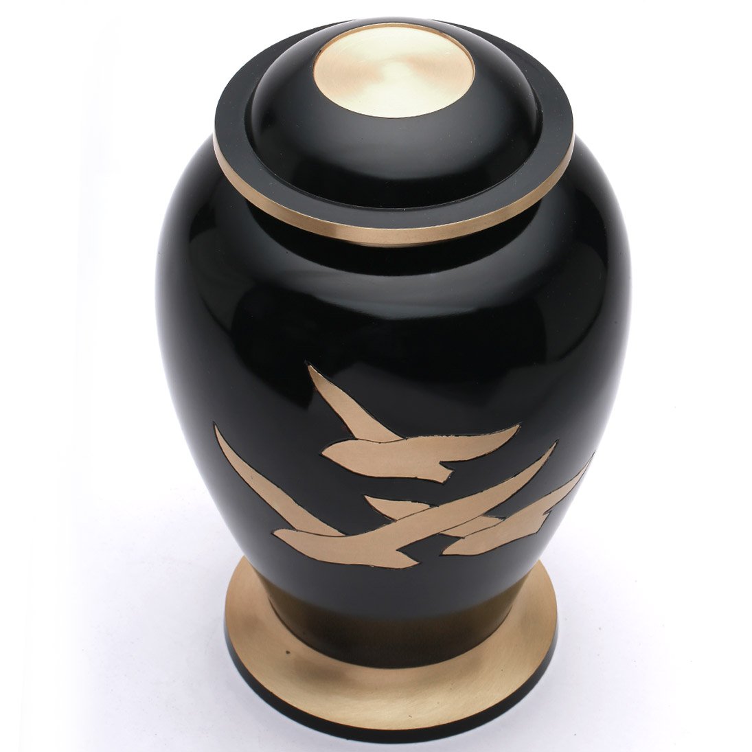 Large Going Home Black Adult Urn For Human Ashes Brass Memorial Cremation Urns 