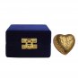 Small Banbury Nickel Engraved Heart Keepsake Urn, Brass Memorial Urn for Ashes