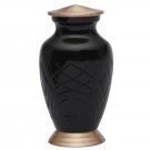 Skipton Black Mini Keepsake Cremation Urn, Brass Memorial Urn for Human Ashes