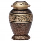Copper Marble Small Keepsake Funeral Urn, Brass Cremation Urn for Ashes USA