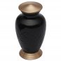 Skipton Black Mini Keepsake Cremation Urn, Brass Memorial Urn for Human Ashes