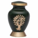 Aria Tree of Life Small Keepsake Urn for Human Ashes, Brass Memorial Urn USA