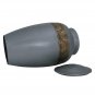 Large Urn for Funeral, Silver Blue Adult Brass Cremation Urn