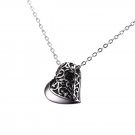 Perfect Memorial Heart Shape Cremation Keepsake Necklace Urn, Stainless Steel Memorial Jewelry