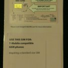 Straight talk Standard sim card for T-mobile or unlocked phones Iphone 3gs