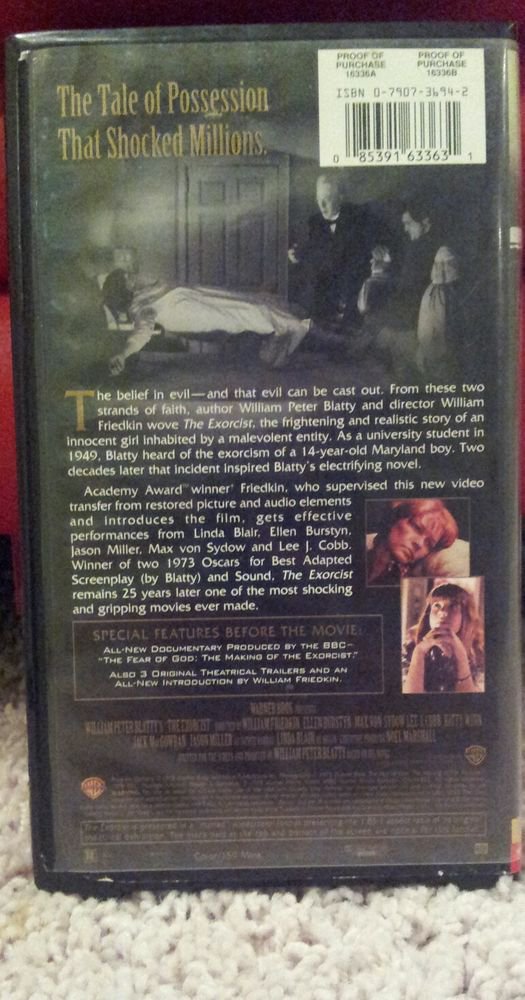 The Exorcist Vhs 1998 25th Anniversary Special Edition 1914