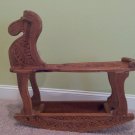 Hand-crafted children's wooden rocking horse