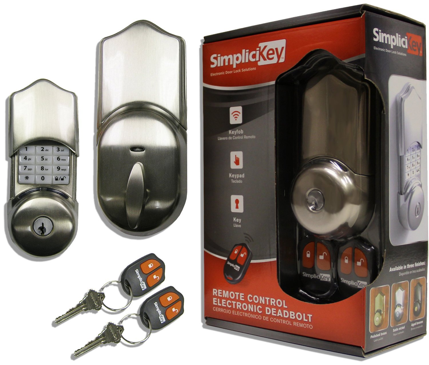 SimpliciKey SRCEDSN2 Remote Control Electronic Deadbolt Door Lock