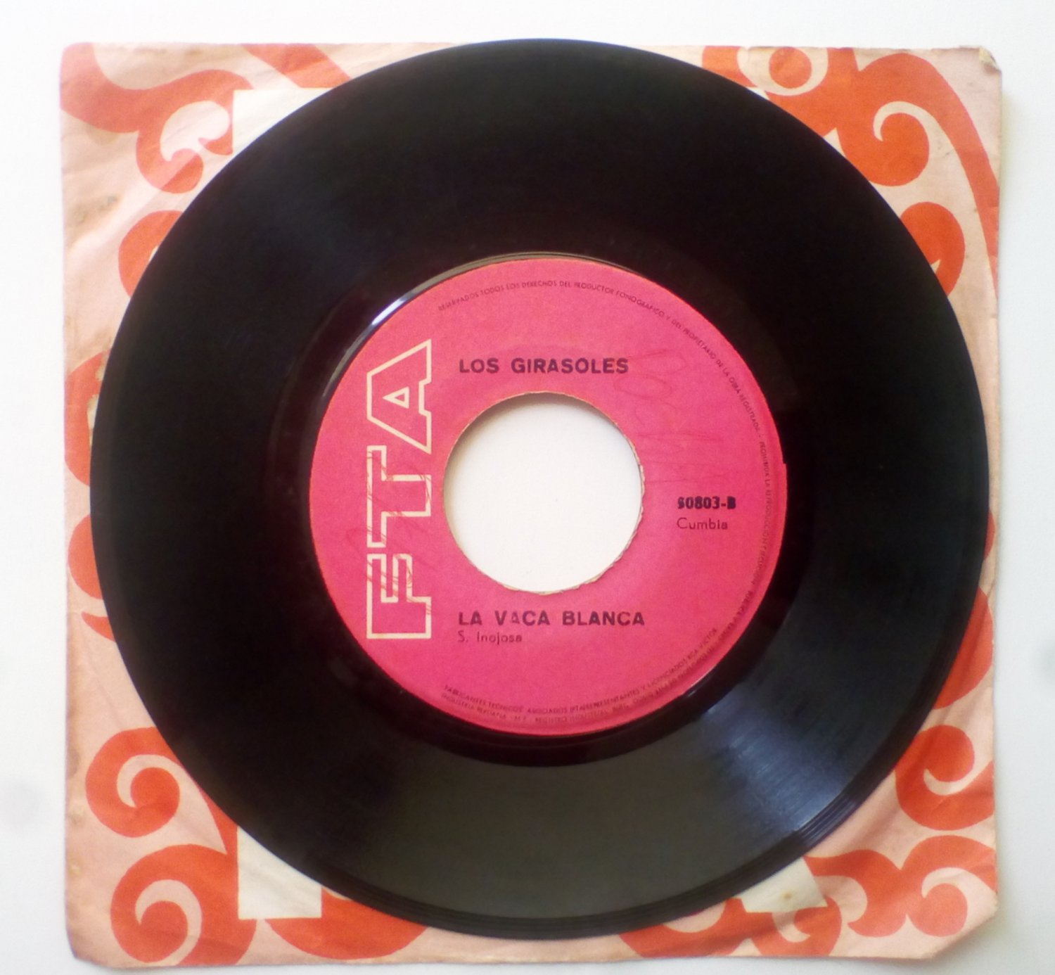 LOS GIRASOLES - La vaca blanca - 7'' PSYCH CUMBIA GUARACHA PERU