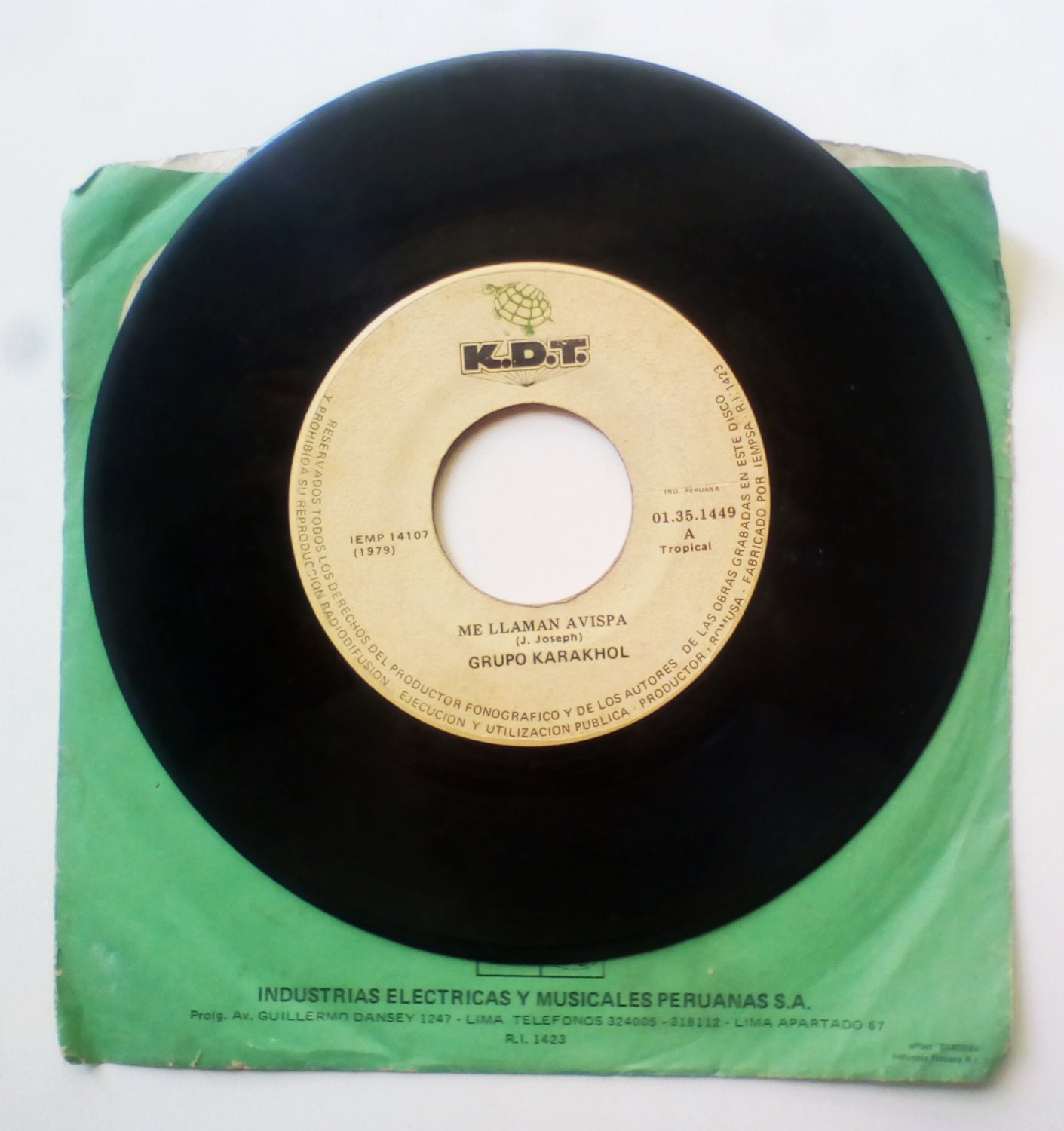 GRUPO KARAKHOL - Me llaman avispa - 7'' PSYCH CUMBIA PERU