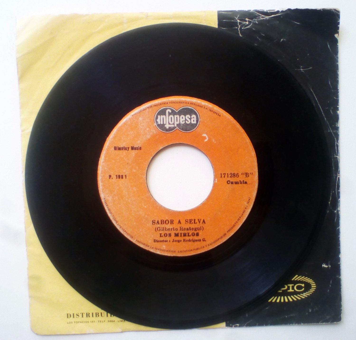 LOS MIRLOS - Sabor a selva - 7'' KILLER PSYCH CUMBIA PERU