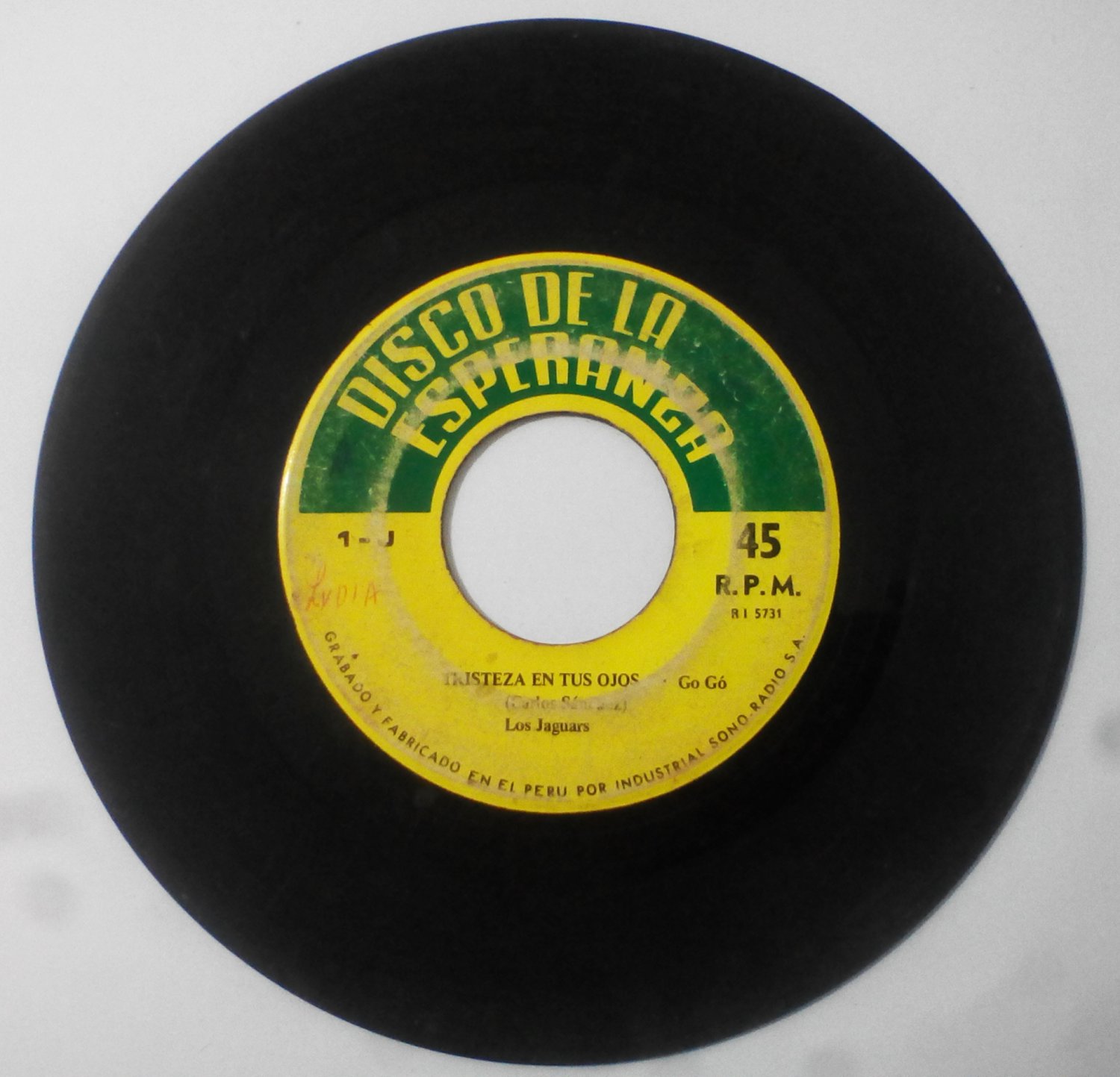 LOS JAGUARS -Tristeza en tus ojos - 7''  SURF GO GO PERU / PEDRO MIGUEL -Comentario en el solar-