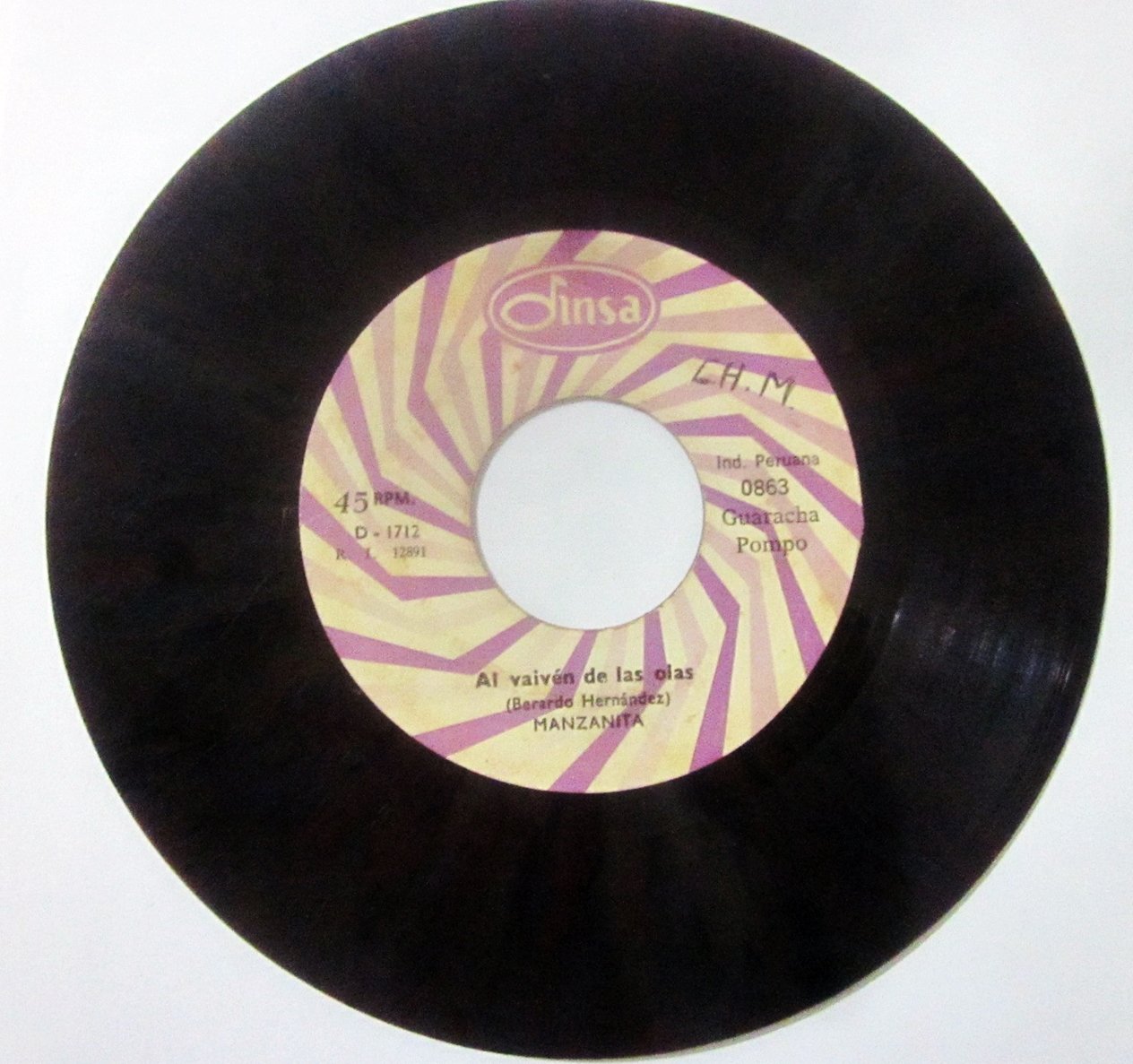MANZANITA Y SU CONJUNTO - Al vaiven de las olas - 7''  PSYCH GUARACHA PERU