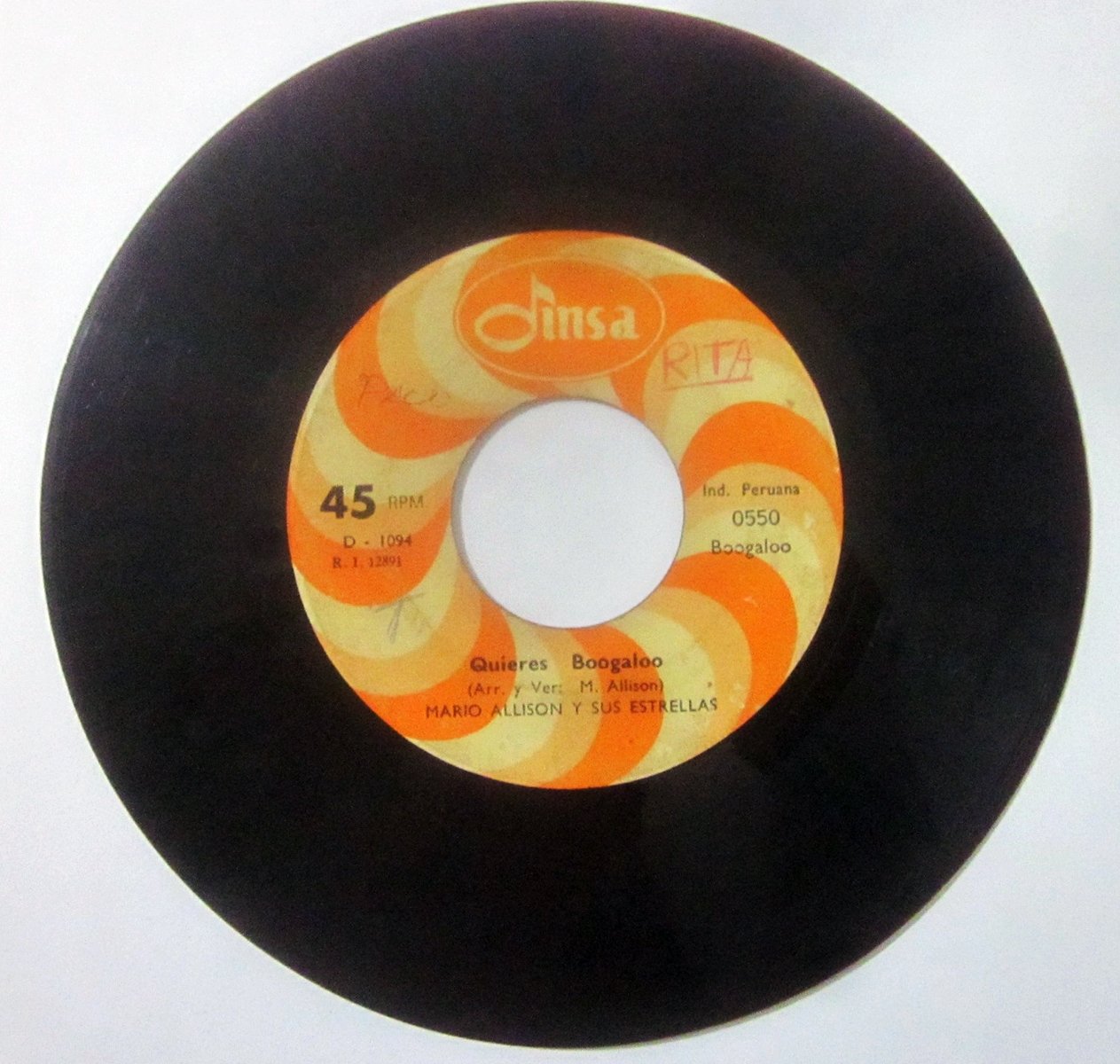 MARIO ALLISON Y SUS ESTRELLAS - Quieres Boogaloo - 7''  KILLER BOOGALOO PERU