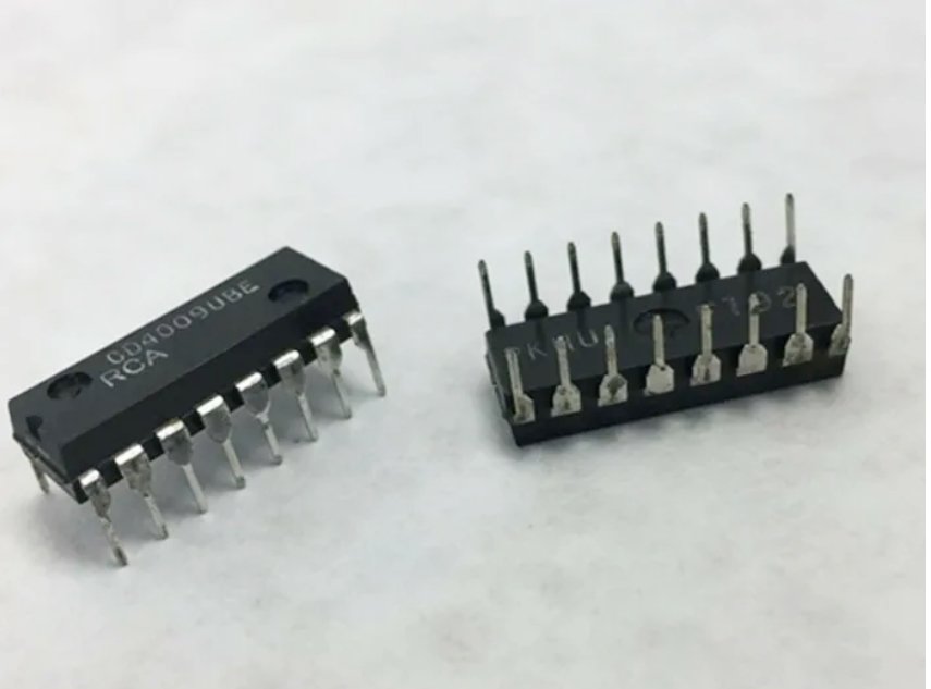 Lot of 2 pzs - RCA CD4009UBE Cmos Hex Inverter Buffer INTEGRATED CIRCUIT