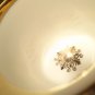 Vintage Czech JSK Hand Painted Tea Cup Saucer Set Burgundy Red and Gold Bone China